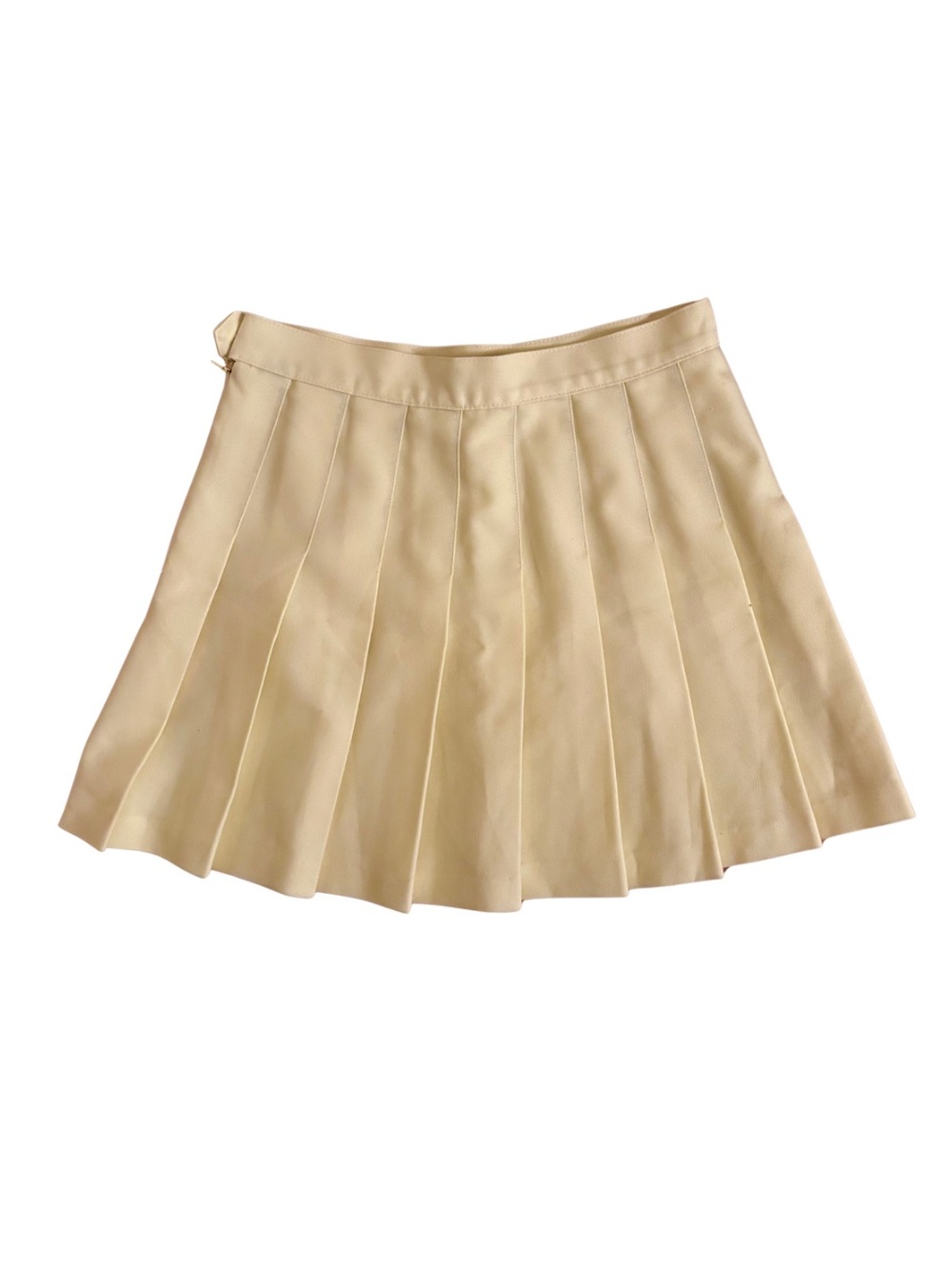 American Apparel Lemon Yellow Pleated Mini Skirt
